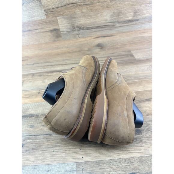 LL Bean Men's Tan Leather Casual Dress Oxford Shoes Size 8.5D Made In U.… - Picture 2 of 6